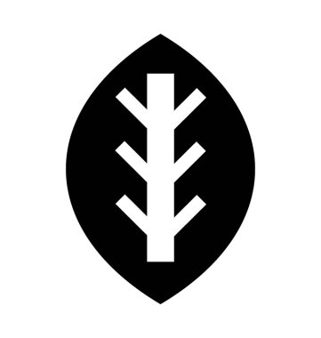 Yaprak düz vektör simgesi