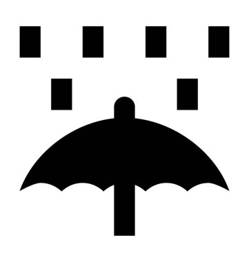 Yağmur koruma düz vektör simgesi