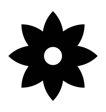 Bloodroot çiçek düz vektör simgesi