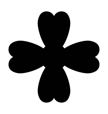 Shamrock düz vektör simgesi