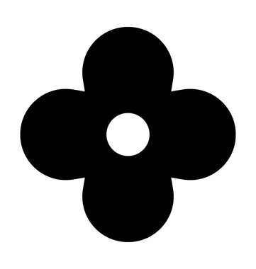 Oakleaf ortanca düz vektör simgesi