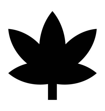 Akçaağaç yaprağı düz vektör simgesi