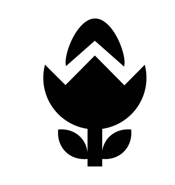 Tulip Bud Lapos Vector Icon — Stock Vector