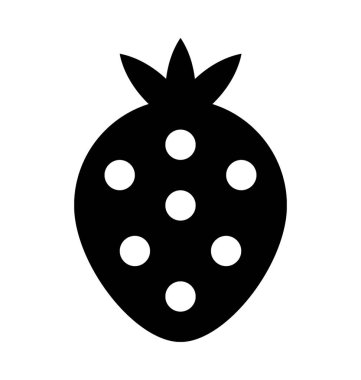 çilekli düz vektör simgesi