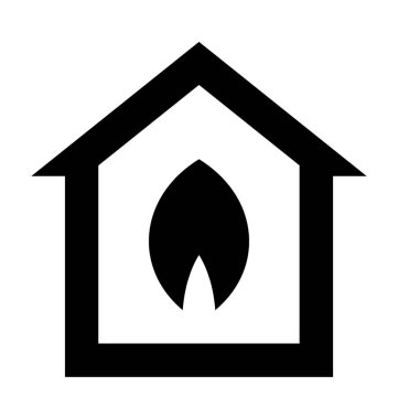 Eko ev düz vektör simgesi 