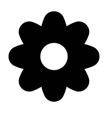 Hoya çiçek düz vektör simgesi