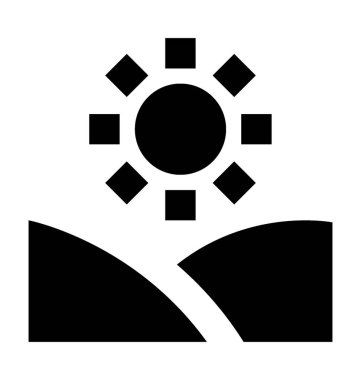 Sunrise düz vektör simgesi