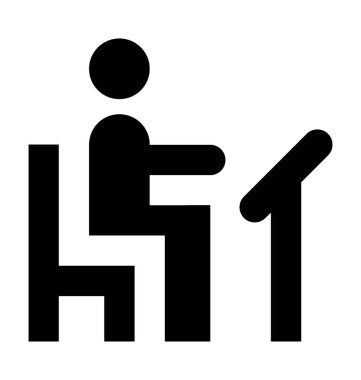 Öğrenci düz vektör simgesi