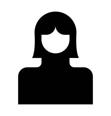 Kadın düz vektör simgesi