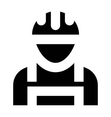 Mühendis düz vektör simgesi 