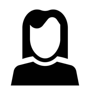 İş kadın düz vektör simgesi