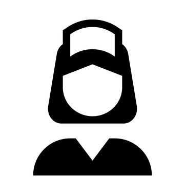 Hizmetçi düz vektör simgesi