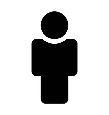 Adam düz vektör simgesi