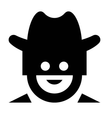 Soyguncu düz vektör simgesi