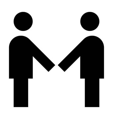 Düz vektör simge karşılamak