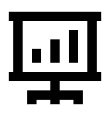 Grafik sunum düz vektör simgesi