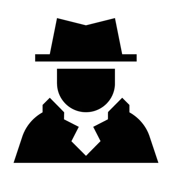 Detective Platte Vector Icon — Stockvector