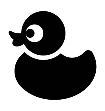 Ördek düz vektör simgesi