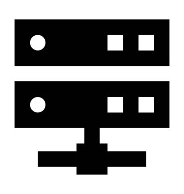 Sunucu Düz Vektör Simgesi