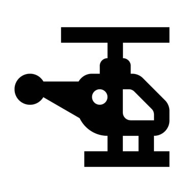 helikopter düz vektör simgesi