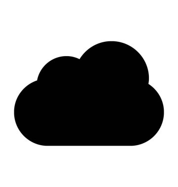 bulut düz vektör simgesi