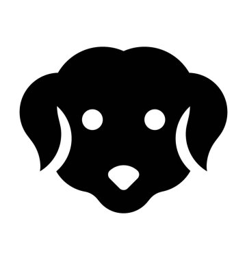 Bulldog düz vektör simgesi