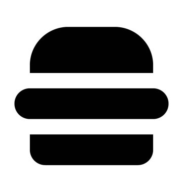 Burger düz vektör simgesi