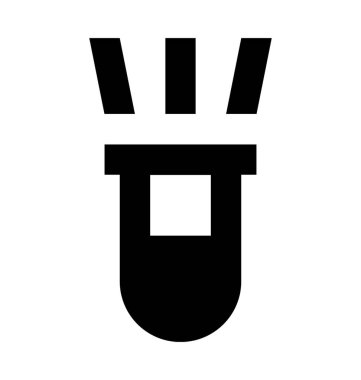 Meşale düz vektör simgesi