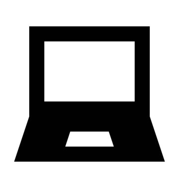 Laptop Düz Vektör Simgesi