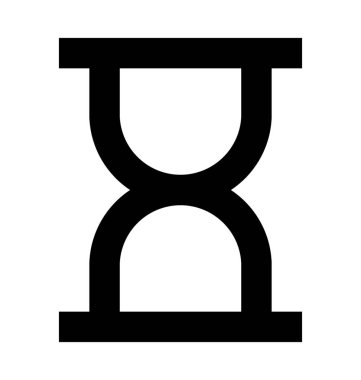 kum saati düz vektör simgesi