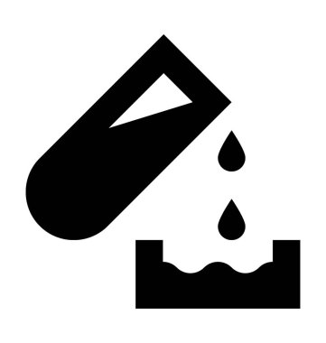 Laboratuvar Deney düz vektör simgesi