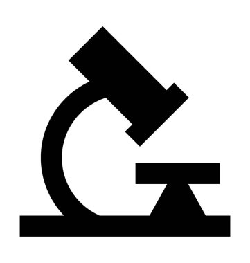 mikroskop düz vektör simgesi