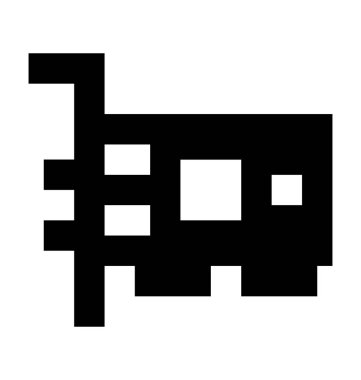 LAN kartı düz vektör simgesi