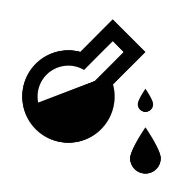 Konik Flask düz vektör simgesi