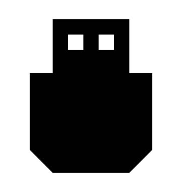 usb düz vektör simgesi