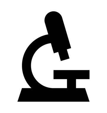 mikroskop düz vektör simgesi