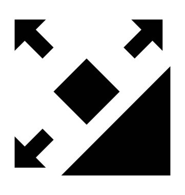 Oklar düz vektör simgesini genişletin