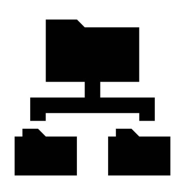 Klasör hiyerarşisi düz vektör simgesi