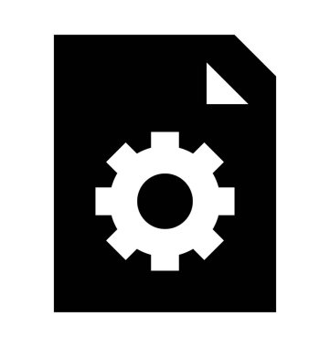 dosya ayarları düz vektör simgesi