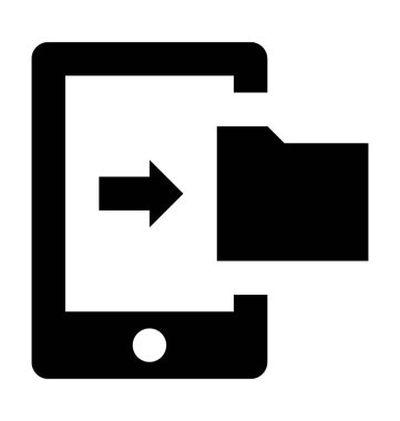 Mobil klasör düz vektör simgesi