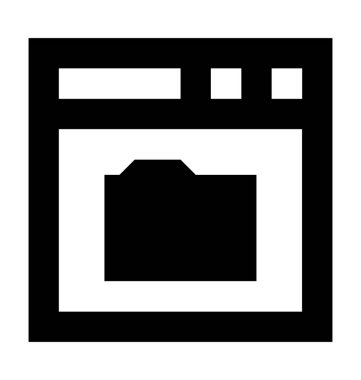 Web klasörü düz vektör simgesi