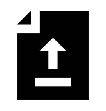 Dosya yükleme düz vektör simgesi