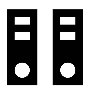 Dosya klasörleri düz vektör simgesi