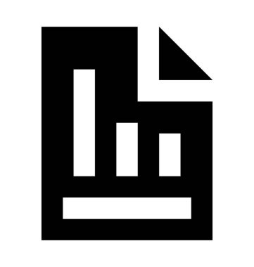 Grafik rapor düz vektör simgesi