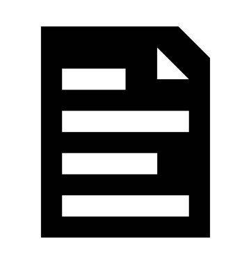 belge düz vektör simgesi