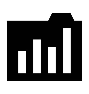 Grafik depolama düz vektör simgesi