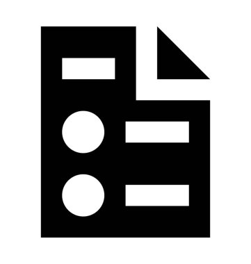 Kontrol Listesi Düz Vektör Simgesi