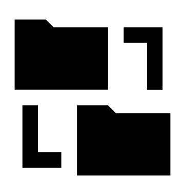 Paylaşım klasör düz vektör simgesi