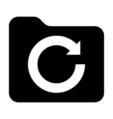 Klasör düz vektör simgesi Yenile