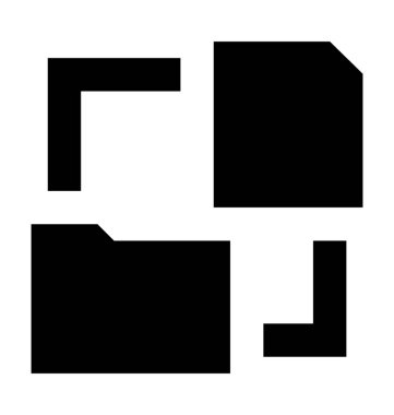 Paylaşım klasör düz vektör simgesi